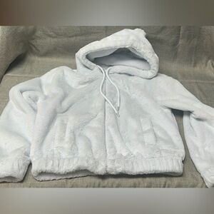 Cozy Light Blue Hooded Puffer Jacket